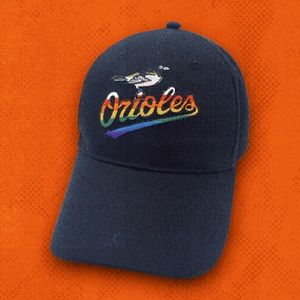 2023 Baltimore Orioles LGBTQ+ Pride baseball hat.